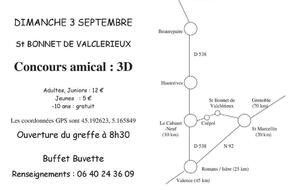 Amical 3D St Bonnet de Valclérieux 3 septembre