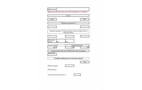 bulletin d'inscription saison 2025-2026